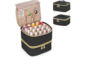 Luxja Organizer na lakier do paznokci, zdejmowany 2-warstwowy futerał na lakier do paznokci – mieści 40 butelek (15 ml – 0,5 fl.oz), etui do przechowywania lakieru do paznokci (opatentowana