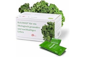 KaLOHaS+ Pure Superfood Bioactive Kale Powder - 100% cavolo liofilizzato, ad alto contenuto di proteine, Kalzium, vitamina C e K. Ricco di antiossidanti, 9 aminoacidi essenziali, 25 x 2g