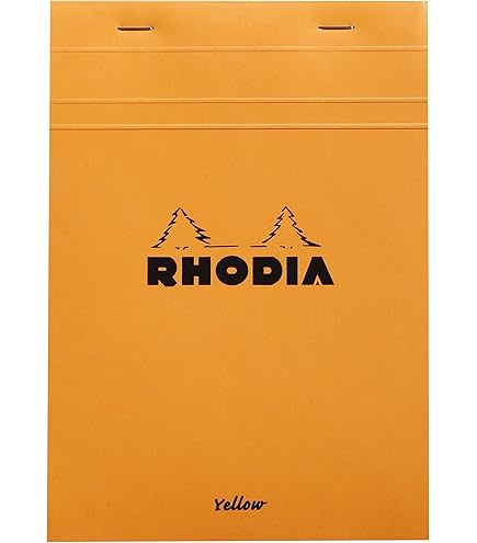 Blocs Notas Rhodia A6 Pack De 10 Blocs De Notas Rhodia N°13 - A6, 80 Hojas Rayadas, Papel Clairefontaine 80 G/m², Cubierta Negra Bloc Grapado Lignado