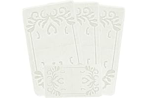 Emmahome ROMANY GYPSY WASHABLE 4PCS MAT/RUG SET, CARAVAN/MOBILE HOME TOURER SIZES, 67X120CM, Mabel (Cream)