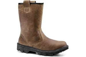 Secor Sherpa Bull Brown Steel Toe Cap Fur Lined Wide Fit Safety Rigger Boots