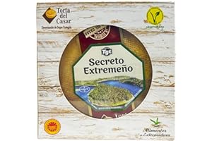 JAMONONLINE Secreto Extremeño "D.O.P. Torta del Casar" - Peso 500 Gr. - Torta del Casar Certificada por Alimentos de Extremadura