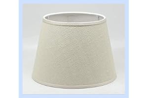 Paolo Rossi paralume coprilampada classico per lampada in tessuto tipo Juta avorio con rifinitura - produzione propria - made in Italy (Tronco cono, cm 50)