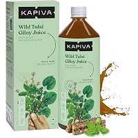 Kapiva Wild Tulsi Giloy Juice 1L | Natural Juice for Building Immunity | First brand to use Neem Grown Giloy Stems with…