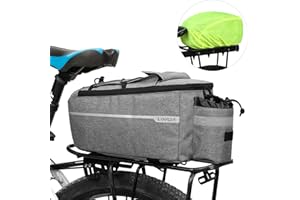 Lixada Torba na bagaż chłodzący rower na ciepłe lub zimne przedmioty, wielofunkcyjna izolowana torba chłodząca do przechowywania, torba na ramię (szara (z osłoną przeciwdeszczową)