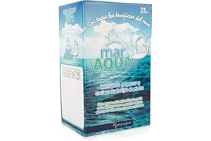 MAR AQUA CON TODOS LOS BENEFICIOS DEL MAR Eau de mer hypertonique 2 litres Bag in Box (BiB) - Avec robinet distributeur - Capée dans le parc naturel Cabo de chat - Essentielle dans votre cuisine (unité)