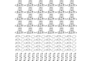 KOUHA 30 Jeux de Fermoirs Tournants pour œillets Ovales Fermoirs Tournants pour œillets Ovales avec Bouton Rotatif et Vis de Fixation pour œillets Remorques Bâches Attaches de Bâche Sacs de Bricolage