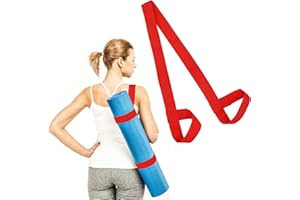 5RIDGE Yogamatten-Gurt – Yogamatte, Tragegurt, verstellbare Schlaufen für alle Mattengrößen, rot, One size