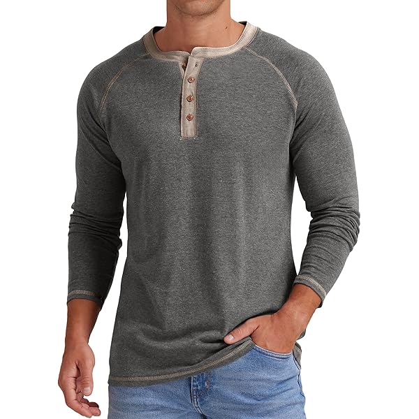 T-shirt Homme Red Herring Manches Longues - Bleu - Taille L - 100% Coton