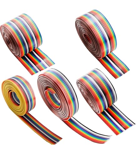 40-poliges Regenbogen-Flachbandkabel, 1,27 Mm Pitch, 1 M Länge, 5,08 Cm Breite – Für Elektronik Und Geräte