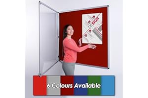 WONDERWALL PRODUCTS LTD Wonderwall Classic Tamperproof lockable notice board 120X120CM with 2 matching locks and keys, 6 colours to choose from, including (Burgundy)