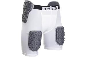 Schutt ProTech Varsity All-in-One Football Girdle Padded Compression Shorts with Integrated Hip, Tailbone and Thigh Pads