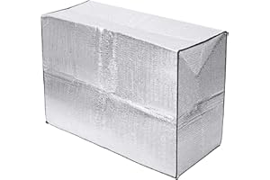 Anawakia Couverture extérieure de climatiseur Fait de Film d'aluminium Anti-poussière Housse Climatiseur Exterieur Couverture extérieure de climatiseur Anti-poussière (Fermé,90 * 38 * 62cm)