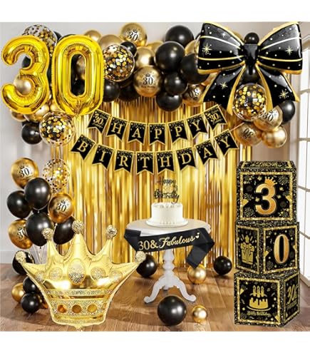 Verjaardag Versiering 30 Jaar – Slingers & Ballonnen Zwart En Goud 30 Jaar Ballonnen En Slingers Feestartikelen 30 Jaar Happy Bi Verjaardag Versiering 30 Jaar – Slingers & Ballonnen Zwart En Goud 30 Jaar Ballonnen En Slingers Feestartikelen 30 Jaar Happy Bi