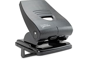 Rapesco PF835PB2 Germ-Savvy Antibacteriano, Perforadora de 2 Agujeros 835-P, Capacidad para 40 Hojas, Negro