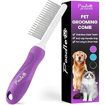 Zupfbürste & Kamm-Set Für Hunde – Extra Lange Stifte Zum Entwirren Von Verfilzungen, Ideal Für Pudel, Doodles & Lockiges Haar