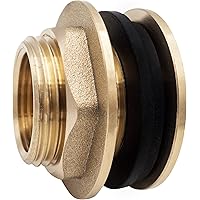 Regentonnendurchführung Faßverschraubung Tankdurchführung aus Messing mit 3/4" Aufnahme für Zapfhahn inklusive zwei…