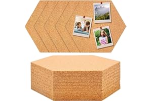 UOCAI 10 sztuk tablica korkowa, sześciokątna płyta korkowa samoprzylepna, korkowa tablica do przypinania, tablica do notatek, do zawieszania zdjęć, obrazów, dekoracja pokoju