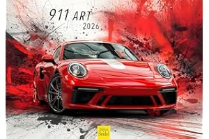 ‎EDITION SEIDEL Edition Seidel Premium Kalender 911 Art 2026 Format DIN A3 Wandkalender Autokalender Auto Luxus Wagen Bunt Modern Pop Art Style