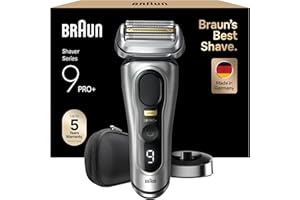 Braun Rasoir Electrique Hommes Series 9 PRO+ 9517s, Etanche, Lame ProLift Et Tondeuse Pro Trimmer Pour Rasage De Précision, Kit Barbe Homme Avec 5 Eléments De Rasage Et Brosse De Nettoyage Et Etui