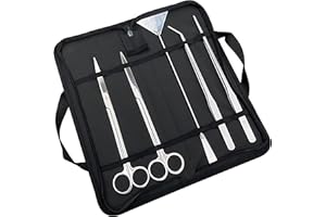LOOPUNK Kit de Mantenimiento de Acuario 5 en 1, Herramientas de Acero Inoxidable para Plantas Acuáticas