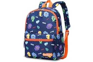 Tanou Mochilas Preescolar Niño de 3 a 6 Años, Lindo Mochila Infantil Guarderia para Niños, 7L Pequeños Mochila Niños Ultraligeros con Hebilla de Pecho Antideslizante, Azul Marino