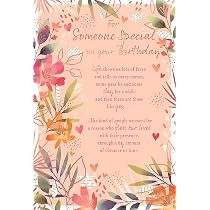 IC&G Geburtstagskarte Für Besondere Frauen – Mit Sentimentalem Gedicht, Floralem Design & Foliendetails, Inkl. Umschlag