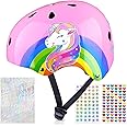 Kids Bike Helmet,Unicorn Castle Toddler Helmet Adjustable Skateboard Helmet Age 3-8 Years Cycling Skateboard Inline Skating Scooter