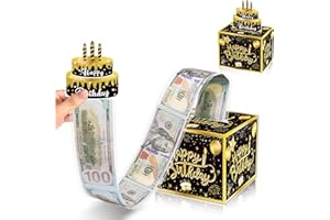 PENBIN Happy Birthday Surprise Money Box for Cash Gifts Pull Money Cake Creative Ways to Gift Money Presentation Box for Cash Gifts Birthday, DIY Money Gift Ideas Funny Money Box Money Holders for Cash Gifts
