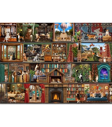 HUADADA Puzzle da 1000 pezzi, puzzle per adulti, 1000 pezzi, puzzle impossible puzzle, regalo puzzle, puzzle intelligente, puzzle colorato, puzzle con motivo città di Natale