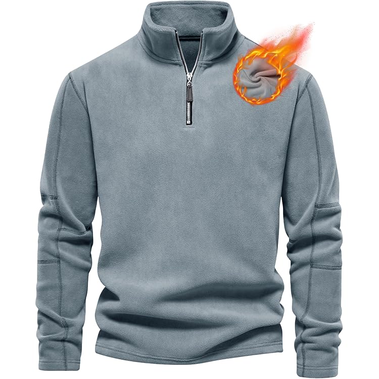 Herren-Sweatshirt Mit Stehkragen & Half-Zip – Lässiger Oversize-Pullover Für Winter & Sport