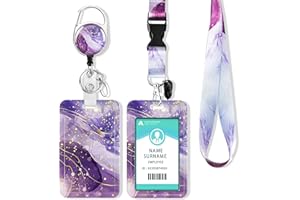 COCHIE Uchwyt na identyfikator ze sznurkiem na szyję z uchwytem na karty, pasek na szyję z Swivel Lobster Clasp - do identyfikatora, klucze, aparat, telefon komórkowy