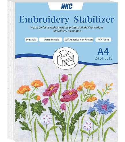 KOVSGQ Papier Broderie Soluble Papier Hydrosoluble Broderie