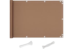 QINGLV Pantalla para Balcón Jardín Protección De Privacidad 150x1000cm Pantalla Privacidad Balcon Impermeable Opaco Tela Privacidad para Balcon para Jardín Balcón Terraza -Marrón