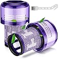 2 Pack Replacement Filters for Dyson V12 Detect Slim Absolute/Total Clean/Extra/Fluffy Vacuum Cleaner,Washable Replacement Filters for Dyson V12 Detect Slim, Replace Part 971517-01