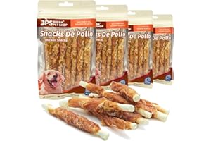 BPS BUENA PET SHOP BPS 24 Pcs Snack Pollo Palitos para Perros 12cm Stick Fortalecedor de Dientes Stick Dental Dog Snack BPS-5149 * 4