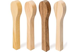 BeaverCraft Wood Carving Spoon Blank BB2 - Unfinished Wood Spoon Carving Kit - Wooden Blank, Basswood Blocks for Whittling