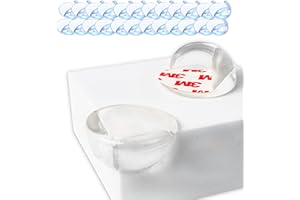 YOUR DAY MATE Protector Esquinas de Mesa, 24 pzs, Transparente, Forma Redonda, con Adhesivo Especial, Protección de Bordes y Esquinas, Protector de Muebles para bebés, Protecciones Niños para Bordes y Esquinas
