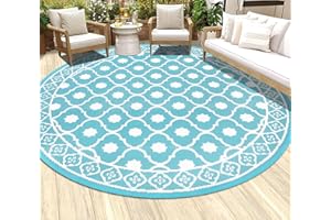 HEBE Outdoor Rug 8ft for Patios Waterproof Clearance Reversible Patio Mat Plastic Straw Rug RV Camping Mat Outside Area Rug Carpet for Camping RV,Porch,Deck,Balcony,Camper,Backyard