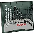 Bosch 15-Piece Mini-X-Line Twist Drill Bit Set (for Wood, Masonry and Metal, Accessories Drills)