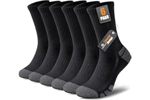 Cirorld Zestaw 6 par skarpet męskich, sportowe skarpety męskie z oddychającej i ciepłej bawełny, antypoślizgowe, idealne do biegania i wędrówek, rozmiary 35-38, 39-42, 43-46, 47-50