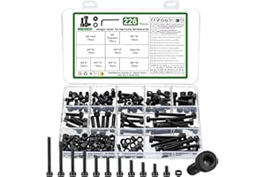 YOUYIDUN 226 Stk M5 Schrauben Set, Zylinderschrauben Muttern Set, Sechskantschrauben mit Muttern Set, Gewindeschrauben mit Innensechskant Schrauben Set, DIN912 Maschinenschrauben mit Unterlegscheiben Set