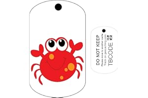 GUOML AllCachedUp Claus the Crab (Travel Bug) For Geocaching - Trackable Tag - Unactivated