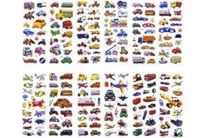 cobee Lot de 12 feuilles d'autocollants 3D pour enfants - Thème voiture - Autocollants de récompense pour enseignants - Décoration pour fille et garçon - Pour les enseignants - Scrapbooking