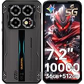 OUKITEL WP60 5G Unbreakable Mobile, 7.2" HD+ 120Hz Rugged Mobile | 36GB RAM + 512GB ROM/2TB Rugerized Mobile, 10000mAh/33W Ba