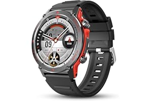 Popglory Reloj Inteligente Mujer Hombre, 1,43” AMOLED Smartwatch con Llamadas Bluetooth y Responder Whatsapp, Pulsometro, SpO2, Sueño, Podómetro, 110+ Deportivos Pulsera Actividad para Android iOS