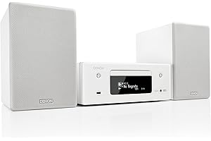 Denon CEOL N-11DAB Kompaktanlage, HiFi Verstärker mit Lautsprechern, CD-Player, Musikstreaming, HEOS Multiroom, Bluetooth, WLAN, AirPlay 2, Alexa Kompatibel, 2 Optische TV-Eingänge, DAB+ Radio