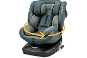 Osann Eno360 i-Size, drehbarer Kindersitz 40-150 cm, Reboarder mit Isofix, Baby Autositz – Universe Green