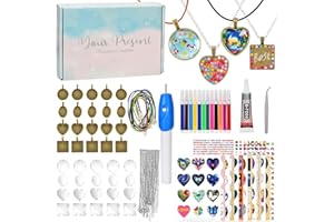johgee Mädchen Geschenke 5-13 Jahre, Ketten Selber Machen Kinder Schmuck Basteln Set mit Batteriebetriebenen Gravierer, Ostergeschenke, Weihnachten Mädchen 5 6 7 8 9 10 11 Jahre