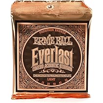Ernie Ball, Everlast Light Coated Phosphor Bronze, Corde Per Chitarra Acustica, Diametro 11-52 - Foto 6